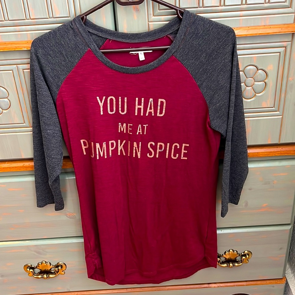 You Had Me At Pumpkin Spice 3/4 Sleeve Top